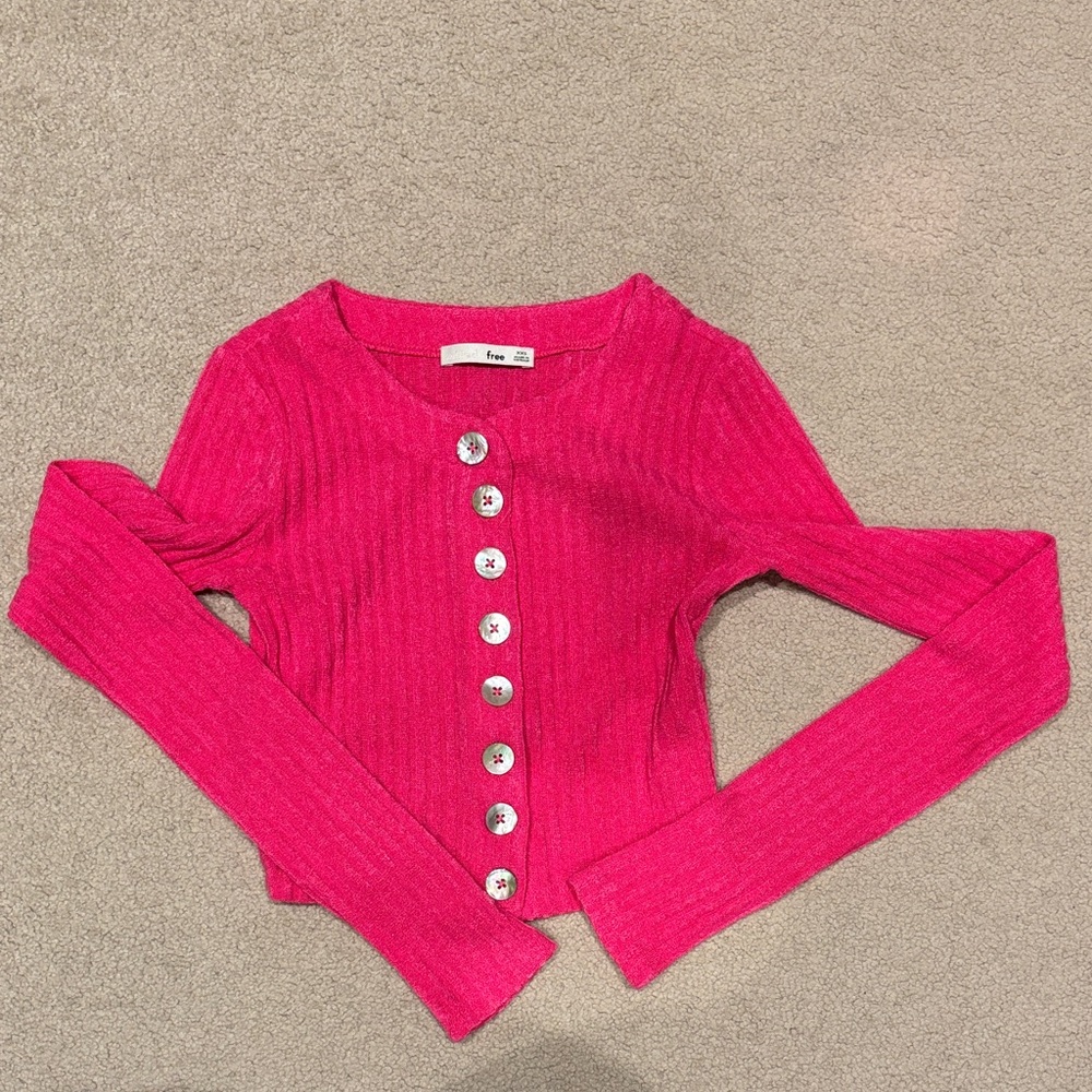 Aritzia Wilfred Free Ribbed Button-Up Cardigan
